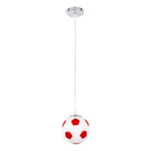 glo-00642-00642_3 GLOBOSTAR® FOOTBALL 00642 ΠΑΙΔΙΚΟ ΚΡΕΜΑΣΤΟ ΦΩΤΙΣΤΙΚΟ ΜΠΑΛΑ ΜΟΝΟΦΩΤΟ 1 X E27 IP20 ΛΕΥΚΟ & Κ