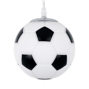 glo-00643-00643_4 GLOBOSTAR® FOOTBALL 00643 ΠΑΙΔΙΚΟ ΚΡΕΜΑΣΤΟ ΦΩΤΙΣΤΙΚΟ ΜΠΑΛΑ ΜΟΝΟΦΩΤΟ 1 X E27 IP20 ΛΕΥΚΟ & Μ
