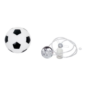 glo-00643-00643_7 GLOBOSTAR® FOOTBALL 00643 ΠΑΙΔΙΚΟ ΚΡΕΜΑΣΤΟ ΦΩΤΙΣΤΙΚΟ ΜΠΑΛΑ ΜΟΝΟΦΩΤΟ 1 X E27 IP20 ΛΕΥΚΟ & Μ