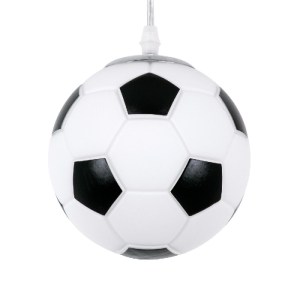 glo-00643-53654d_00643_0 GLOBOSTAR® FOOTBALL 00643 ΠΑΙΔΙΚΟ ΚΡΕΜΑΣΤΟ ΦΩΤΙΣΤΙΚΟ ΜΠΑΛΑ ΜΟΝΟΦΩΤΟ 1 X E27 IP20 ΛΕΥΚΟ & Μ