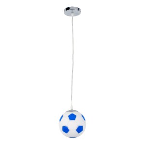 glo-00644-00644_3 GLOBOSTAR® FOOTBALL 00644 ΠΑΙΔΙΚΟ ΚΡΕΜΑΣΤΟ ΦΩΤΙΣΤΙΚΟ ΜΠΑΛΑ ΜΟΝΟΦΩΤΟ 1 X E27 IP20 ΛΕΥΚΟ & Μ