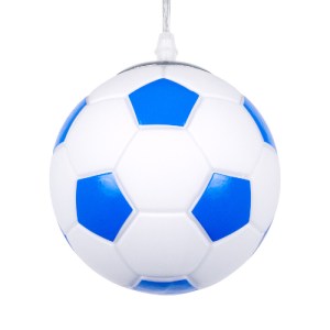 glo-00644-00644_5 GLOBOSTAR® FOOTBALL 00644 ΠΑΙΔΙΚΟ ΚΡΕΜΑΣΤΟ ΦΩΤΙΣΤΙΚΟ ΜΠΑΛΑ ΜΟΝΟΦΩΤΟ 1 X E27 IP20 ΛΕΥΚΟ & Μ