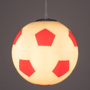 glo-00646-00646_2 GLOBOSTAR® FOOTBALL 00646 ΠΑΙΔΙΚΟ ΚΡΕΜΑΣΤΟ ΦΩΤΙΣΤΙΚΟ ΜΠΑΛΑ ΜΟΝΟΦΩΤΟ 1 X E27 IP20 ΛΕΥΚΟ & Κ