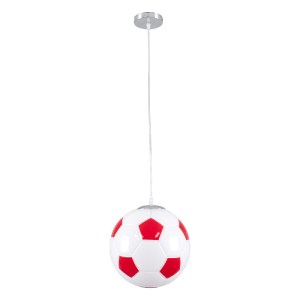 glo-00646-00646_3 GLOBOSTAR® FOOTBALL 00646 ΠΑΙΔΙΚΟ ΚΡΕΜΑΣΤΟ ΦΩΤΙΣΤΙΚΟ ΜΠΑΛΑ ΜΟΝΟΦΩΤΟ 1 X E27 IP20 ΛΕΥΚΟ & Κ
