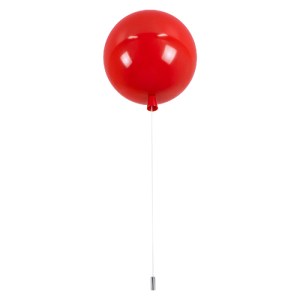 glo-00652-00652_3 GLOBOSTAR® BALLOON 00652 ΠΑΙΔΙΚΟ ΦΩΤΙΣΤΙΚΟ ΟΡΟΦΗΣ ΜΠΑΛΑ ΜΟΝΟΦΩΤΟ 1 X E27 IP20 ΚΟΚΚΙΝΟ ΠΛΑΣ