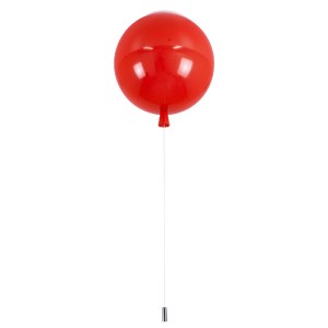 glo-00652-00652_4 GLOBOSTAR® BALLOON 00652 ΠΑΙΔΙΚΟ ΦΩΤΙΣΤΙΚΟ ΟΡΟΦΗΣ ΜΠΑΛΑ ΜΟΝΟΦΩΤΟ 1 X E27 IP20 ΚΟΚΚΙΝΟ ΠΛΑΣ