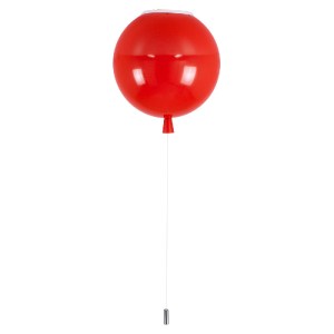 glo-00652-00652_5 GLOBOSTAR® BALLOON 00652 ΠΑΙΔΙΚΟ ΦΩΤΙΣΤΙΚΟ ΟΡΟΦΗΣ ΜΠΑΛΑ ΜΟΝΟΦΩΤΟ 1 X E27 IP20 ΚΟΚΚΙΝΟ ΠΛΑΣ