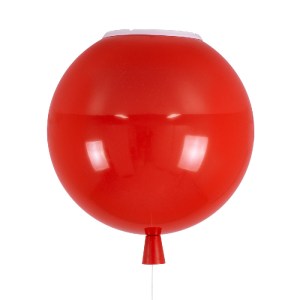 glo-00652-00652_6 GLOBOSTAR® BALLOON 00652 ΠΑΙΔΙΚΟ ΦΩΤΙΣΤΙΚΟ ΟΡΟΦΗΣ ΜΠΑΛΑ ΜΟΝΟΦΩΤΟ 1 X E27 IP20 ΚΟΚΚΙΝΟ ΠΛΑΣ