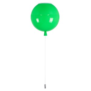 glo-00653-00653_5 GLOBOSTAR® BALLOON 00653 ΠΑΙΔΙΚΟ ΦΩΤΙΣΤΙΚΟ ΟΡΟΦΗΣ ΜΠΑΛΑ ΜΟΝΟΦΩΤΟ 1 X E27 IP20 ΠΡΑΣΙΝΟ ΠΛΑΣ