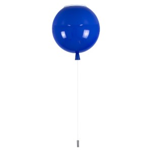 glo-00654-00654_5 GLOBOSTAR® BALLOON 00654 ΠΑΙΔΙΚΟ ΦΩΤΙΣΤΙΚΟ ΟΡΟΦΗΣ ΜΠΑΛΑ ΜΟΝΟΦΩΤΟ 1 X E27 IP20 ΜΠΛΕ ΠΛΑΣΤΙΚ