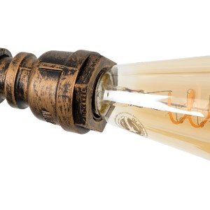 glo-00659-00659_9 GLOBOSTAR® SWIFTWALKER 00659 VINTAGE ΕΠΙΤΟΙΧΙΟ ΦΩΤΙΣΤΙΚΟ ΑΠΛΙΚΑ ΤΡΙΦΩΤΟ 3 X E27 IP20 ΜΠΡΟΥ