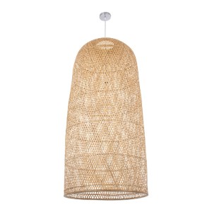 glo-00670-00670_3 GLOBOSTAR® CALERO 00670 BOHO ΚΡΕΜΑΣΤΟ ΦΩΤΙΣΤΙΚΟ ΚΑΜΠΑΝΑ ΜΟΝΟΦΩΤΟ 1 X E27 IP20 ΜΠΕΖ ΞΥΛΟ - 
