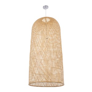 glo-00671-00671_3 GLOBOSTAR® CALERO 00671 BOHO ΚΡΕΜΑΣΤΟ ΦΩΤΙΣΤΙΚΟ ΚΑΜΠΑΝΑ ΜΟΝΟΦΩΤΟ 1 X E27 IP20 ΜΠΕΖ ΞΥΛΟ - 