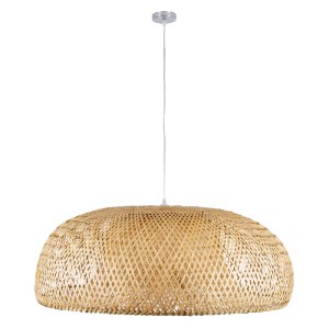 glo-00673-00673_3 GLOBOSTAR® SAN TROPEZ 00673 BOHO ΚΡΕΜΑΣΤΟ ΦΩΤΙΣΤΙΚΟ ΠΛΕΓΜΑ ΜΟΝΟΦΩΤΟ 1 X E27 IP20 ΜΠΕΖ ΞΥΛΟ
