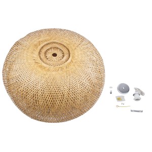 glo-00673-00673_8 GLOBOSTAR® SAN TROPEZ 00673 BOHO ΚΡΕΜΑΣΤΟ ΦΩΤΙΣΤΙΚΟ ΠΛΕΓΜΑ ΜΟΝΟΦΩΤΟ 1 X E27 IP20 ΜΠΕΖ ΞΥΛΟ