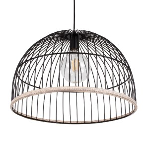 glo-00681-00681_5 GLOBOSTAR® NEVIS 00681 ΜΟΝΤΕΡΝΟ ΚΡΕΜΑΣΤΟ ΦΩΤΙΣΤΙΚΟ ΠΛΕΓΜΑ ΜΟΝΟΦΩΤΟ 1 X E27 IP20 ΜΑΥΡΟ ΜΕΤΑ