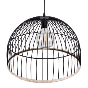glo-00681-00681_6 GLOBOSTAR® NEVIS 00681 ΜΟΝΤΕΡΝΟ ΚΡΕΜΑΣΤΟ ΦΩΤΙΣΤΙΚΟ ΠΛΕΓΜΑ ΜΟΝΟΦΩΤΟ 1 X E27 IP20 ΜΑΥΡΟ ΜΕΤΑ