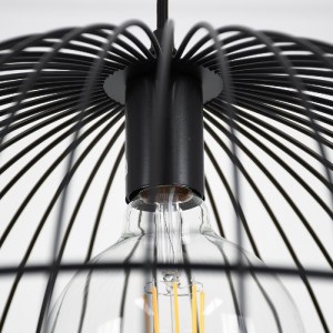 glo-00681-00681_8 GLOBOSTAR® NEVIS 00681 ΜΟΝΤΕΡΝΟ ΚΡΕΜΑΣΤΟ ΦΩΤΙΣΤΙΚΟ ΠΛΕΓΜΑ ΜΟΝΟΦΩΤΟ 1 X E27 IP20 ΜΑΥΡΟ ΜΕΤΑ