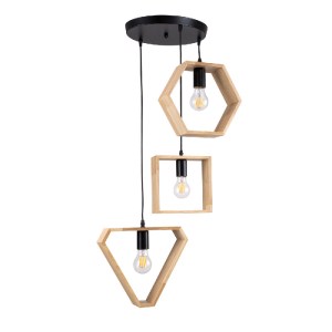 glo-00683-00683_2 GLOBOSTAR® ELISE 00683 ΜΟΝΤΕΡΝΟ ΚΡΕΜΑΣΤΟ ΦΩΤΙΣΤΙΚΟ ΑΝΑΡΤΗΣΗ ΤΡΙΦΩΤΟ 3 X E27 IP20 ΜΠΕΖ ΞΥΛΟ