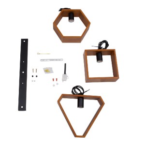 glo-00684-00684_7 GLOBOSTAR® ELISE 00684 ΜΟΝΤΕΡΝΟ ΚΡΕΜΑΣΤΟ ΦΩΤΙΣΤΙΚΟ ΡΑΓΑ ΤΡΙΦΩΤΟ 3 X E27 IP20 ΚΑΦΕ ΞΥΛΟ ΜΕ 