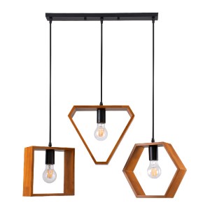 glo-00684-0dea9c_00684_0 GLOBOSTAR® ELISE 00684 ΜΟΝΤΕΡΝΟ ΚΡΕΜΑΣΤΟ ΦΩΤΙΣΤΙΚΟ ΡΑΓΑ ΤΡΙΦΩΤΟ 3 X E27 IP20 ΚΑΦΕ ΞΥΛΟ ΜΕ 