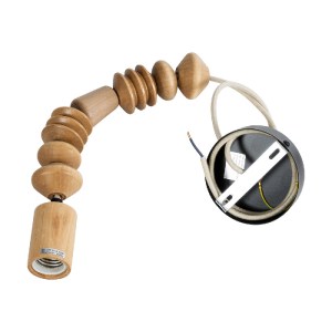 glo-00697-00697_4 GLOBOSTAR® BEADS 00697 VINTAGE ΚΡΕΜΑΣΤΟ ΦΩΤΙΣΤΙΚΟ ΑΝΑΡΤΗΣΗ ΜΟΝΟΦΩΤΟ 1 X E27 IP20 ΜΠΕΖ ΞΥΛΟ