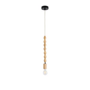 glo-00699-00699_2 GLOBOSTAR® BEADS 00699 VINTAGE ΚΡΕΜΑΣΤΟ ΦΩΤΙΣΤΙΚΟ ΑΝΑΡΤΗΣΗ ΜΟΝΟΦΩΤΟ 1 X E27 IP20 ΜΠΕΖ ΞΥΛΟ