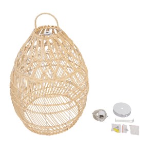glo-00710-00710_8 GLOBOSTAR® TAHITI 00710 BOHO ΚΡΕΜΑΣΤΟ ΦΩΤΙΣΤΙΚΟ ΠΛΕΓΜΑ ΜΟΝΟΦΩΤΟ 1 X E27 IP20 ΜΠΕΖ ΞΥΛΟ - Μ