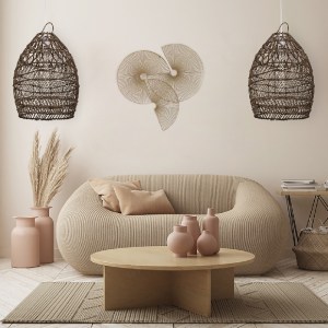 glo-00711-post_02 GLOBOSTAR® TAHITI 00711 BOHO ΚΡΕΜΑΣΤΟ ΦΩΤΙΣΤΙΚΟ ΠΛΕΓΜΑ ΜΟΝΟΦΩΤΟ 1 X E27 IP20 ΚΑΦΕ ΞΥΛΟ - Μ