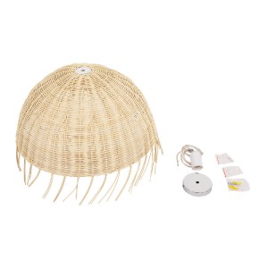 glo-00712-00712_8 GLOBOSTAR® JAKARTA 00712 BOHO ΚΡΕΜΑΣΤΟ ΦΩΤΙΣΤΙΚΟ ΚΑΜΠΑΝΑ ΜΟΝΟΦΩΤΟ 1 X E27 IP20 ΜΠΕΖ ΞΥΛΟ -