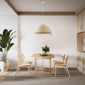 glo-00712-post_177 GLOBOSTAR® JAKARTA 00712 BOHO ΚΡΕΜΑΣΤΟ ΦΩΤΙΣΤΙΚΟ ΚΑΜΠΑΝΑ ΜΟΝΟΦΩΤΟ 1 X E27 IP20 ΜΠΕΖ ΞΥΛΟ -