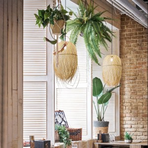 glo-00713-00713_10 GLOBOSTAR® MANILA 00713 BOHO ΚΡΕΜΑΣΤΟ ΦΩΤΙΣΤΙΚΟ ΠΛΕΓΜΑ ΜΟΝΟΦΩΤΟ 1 X E27 IP20 ΜΠΕΖ ΞΥΛΟ - Μ