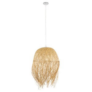 glo-00713-00713_3 GLOBOSTAR® MANILA 00713 BOHO ΚΡΕΜΑΣΤΟ ΦΩΤΙΣΤΙΚΟ ΠΛΕΓΜΑ ΜΟΝΟΦΩΤΟ 1 X E27 IP20 ΜΠΕΖ ΞΥΛΟ - Μ