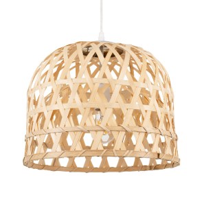 glo-00715-00715_0 GLOBOSTAR® MANGEA 00715 BOHO ΚΡΕΜΑΣΤΟ ΦΩΤΙΣΤΙΚΟ ΠΛΕΓΜΑ ΜΟΝΟΦΩΤΟ 1 X E27 IP20 ΜΠΕΖ ΞΥΛΟ - Μ