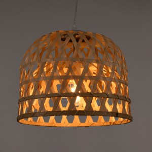 glo-00715-00715_2 GLOBOSTAR® MANGEA 00715 BOHO ΚΡΕΜΑΣΤΟ ΦΩΤΙΣΤΙΚΟ ΠΛΕΓΜΑ ΜΟΝΟΦΩΤΟ 1 X E27 IP20 ΜΠΕΖ ΞΥΛΟ - Μ