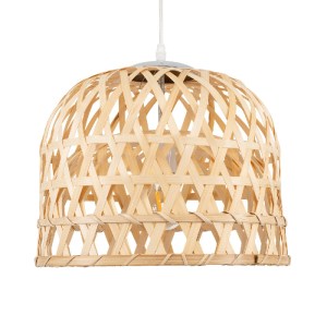 glo-00715-00715_4 GLOBOSTAR® MANGEA 00715 BOHO ΚΡΕΜΑΣΤΟ ΦΩΤΙΣΤΙΚΟ ΠΛΕΓΜΑ ΜΟΝΟΦΩΤΟ 1 X E27 IP20 ΜΠΕΖ ΞΥΛΟ - Μ