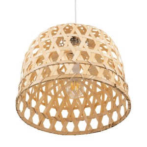 glo-00715-00715_5 GLOBOSTAR® MANGEA 00715 BOHO ΚΡΕΜΑΣΤΟ ΦΩΤΙΣΤΙΚΟ ΠΛΕΓΜΑ ΜΟΝΟΦΩΤΟ 1 X E27 IP20 ΜΠΕΖ ΞΥΛΟ - Μ