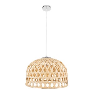 glo-00716-00716_3 GLOBOSTAR® MANGEA 00716 BOHO ΚΡΕΜΑΣΤΟ ΦΩΤΙΣΤΙΚΟ ΠΛΕΓΜΑ ΜΟΝΟΦΩΤΟ 1 X E27 IP20 ΜΠΕΖ ΞΥΛΟ - Μ