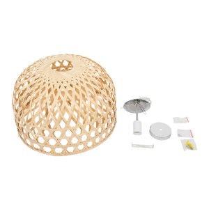 glo-00716-00716_8 GLOBOSTAR® MANGEA 00716 BOHO ΚΡΕΜΑΣΤΟ ΦΩΤΙΣΤΙΚΟ ΠΛΕΓΜΑ ΜΟΝΟΦΩΤΟ 1 X E27 IP20 ΜΠΕΖ ΞΥΛΟ - Μ
