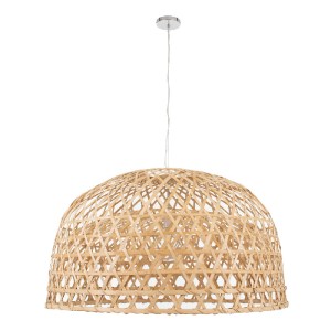 glo-00717-00717_3 GLOBOSTAR® MANGEA 00717 BOHO ΚΡΕΜΑΣΤΟ ΦΩΤΙΣΤΙΚΟ ΠΛΕΓΜΑ ΜΟΝΟΦΩΤΟ 1 X E27 IP20 ΜΠΕΖ ΞΥΛΟ - Μ