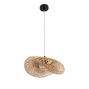 glo-00718-00718_3 GLOBOSTAR® MEXICO 00718 BOHO ΚΡΕΜΑΣΤΟ ΦΩΤΙΣΤΙΚΟ ΑΝΑΡΤΗΣΗ ΜΟΝΟΦΩΤΟ 1 X E27 IP20 ΜΠΕΖ ΞΥΛΟ -
