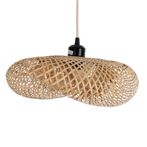 glo-00718-00718_4 GLOBOSTAR® MEXICO 00718 BOHO ΚΡΕΜΑΣΤΟ ΦΩΤΙΣΤΙΚΟ ΑΝΑΡΤΗΣΗ ΜΟΝΟΦΩΤΟ 1 X E27 IP20 ΜΠΕΖ ΞΥΛΟ -