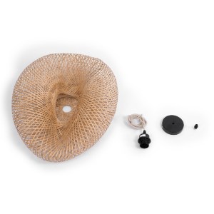 glo-00719-00719_9 GLOBOSTAR® MEXICO 00719 BOHO ΚΡΕΜΑΣΤΟ ΦΩΤΙΣΤΙΚΟ ΑΝΑΡΤΗΣΗ ΜΟΝΟΦΩΤΟ 1 X E27 IP20 ΜΠΕΖ ΞΥΛΟ -