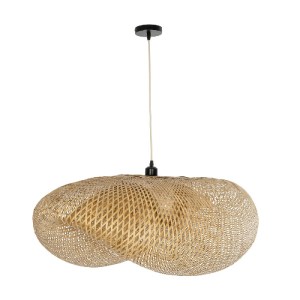 glo-00721-00721_3 GLOBOSTAR® MEXICO 00721 BOHO ΚΡΕΜΑΣΤΟ ΦΩΤΙΣΤΙΚΟ ΑΝΑΡΤΗΣΗ ΜΟΝΟΦΩΤΟ 1 X E27 IP20 ΜΠΕΖ ΞΥΛΟ - Μ100 X Π80 X Y35CM