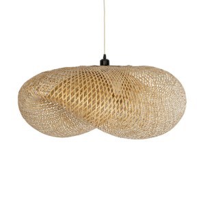 glo-00721-00721_4 GLOBOSTAR® MEXICO 00721 BOHO ΚΡΕΜΑΣΤΟ ΦΩΤΙΣΤΙΚΟ ΑΝΑΡΤΗΣΗ ΜΟΝΟΦΩΤΟ 1 X E27 IP20 ΜΠΕΖ ΞΥΛΟ - Μ100 X Π80 X Y35CM