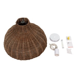 glo-00725-00725_8 GLOBOSTAR® MAYOTTE 00725 BOHO ΚΡΕΜΑΣΤΟ ΦΩΤΙΣΤΙΚΟ ΚΑΜΠΑΝΑ ΜΟΝΟΦΩΤΟ 1 X E27 IP20 ΚΑΦΕ ΞΥΛΟ -