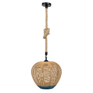 glo-00726-00726_3 GLOBOSTAR® SIMON 00726 BOHO ΚΡΕΜΑΣΤΟ ΦΩΤΙΣΤΙΚΟ ΠΛΕΓΜΑ ΜΟΝΟΦΩΤΟ 1 X E27 IP20 ΜΠΕΖ & ΜΠΛΕ ΣΧ