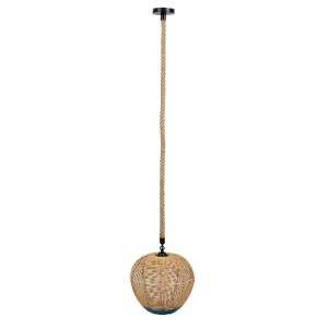 glo-00726-00726_4 GLOBOSTAR® SIMON 00726 BOHO ΚΡΕΜΑΣΤΟ ΦΩΤΙΣΤΙΚΟ ΠΛΕΓΜΑ ΜΟΝΟΦΩΤΟ 1 X E27 IP20 ΜΠΕΖ & ΜΠΛΕ ΣΧ