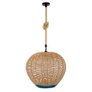 glo-00727-00727_3 GLOBOSTAR® SIMON 00727 BOHO ΚΡΕΜΑΣΤΟ ΦΩΤΙΣΤΙΚΟ ΑΝΑΡΤΗΣΗ ΜΟΝΟΦΩΤΟ 1 X E27 IP20 ΜΠΕΖ & ΜΠΛΕ 
