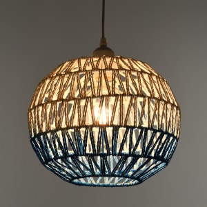 glo-00728-00728_2 GLOBOSTAR® SANTOR 00728 BOHO ΚΡΕΜΑΣΤΟ ΦΩΤΙΣΤΙΚΟ ΠΛΕΓΜΑ ΜΟΝΟΦΩΤΟ 1 X E27 IP20 ΛΕΥΚΟ & ΜΠΛΕ 